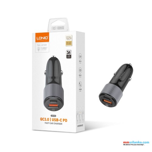 LDNIO C510Q 36W QC3.0 + PD in-car Charger